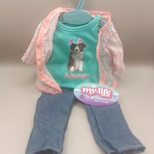 My Life As Turquoise Puppy Shirt Outfit for Dolls